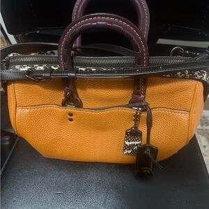 Orange Leather Handbag